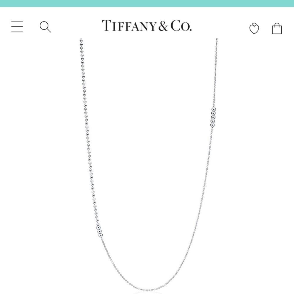 NEW Tiffany mixed bead chain sterling silver